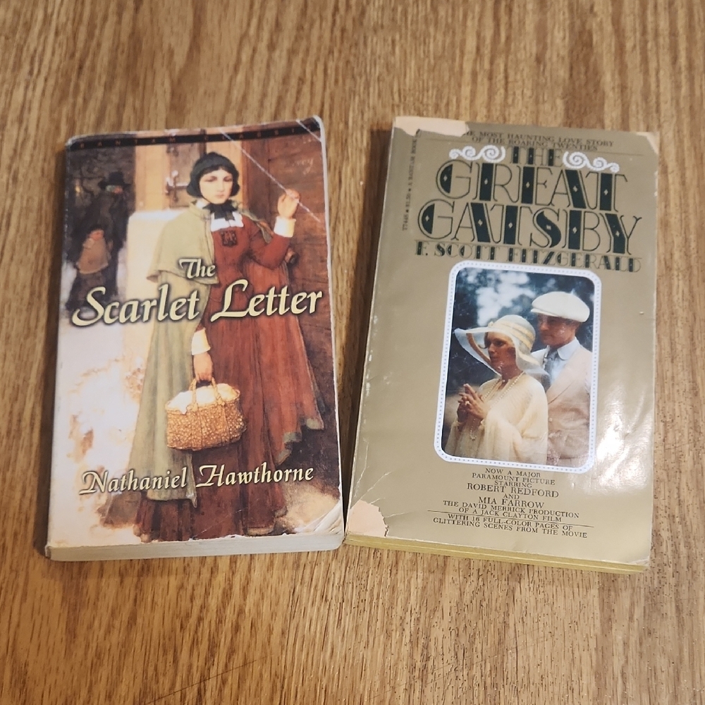 The Scarlet Letter and The Great Gatsby Books